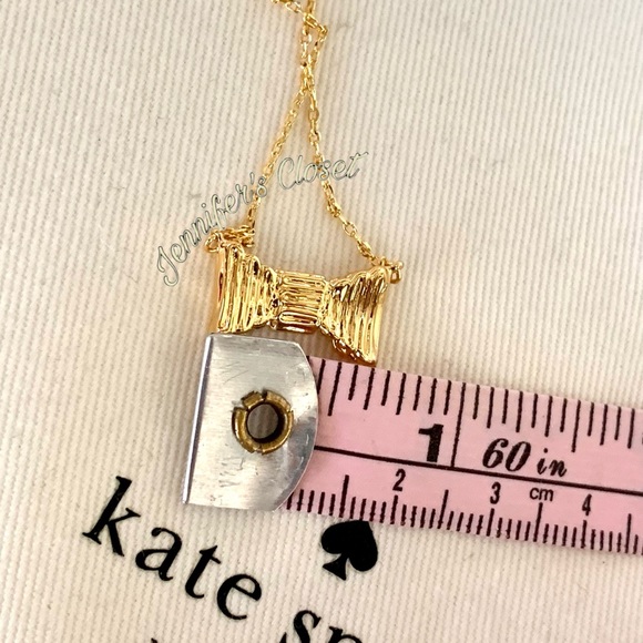 NWT ♠️ Kate Spade Mini Bow Pendant Necklace & Earrings Set - Picture 7 of 11